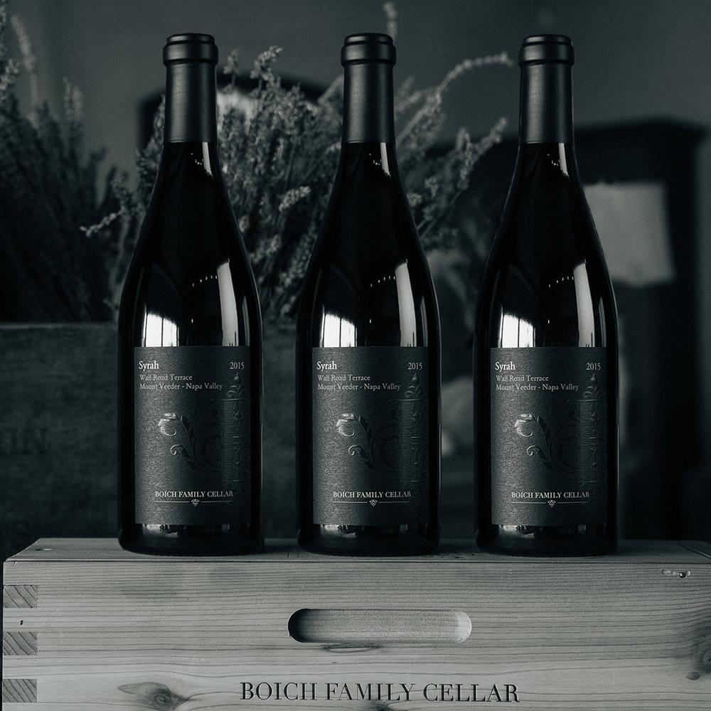 Boich Family Cellar - Syrah bottle lineup