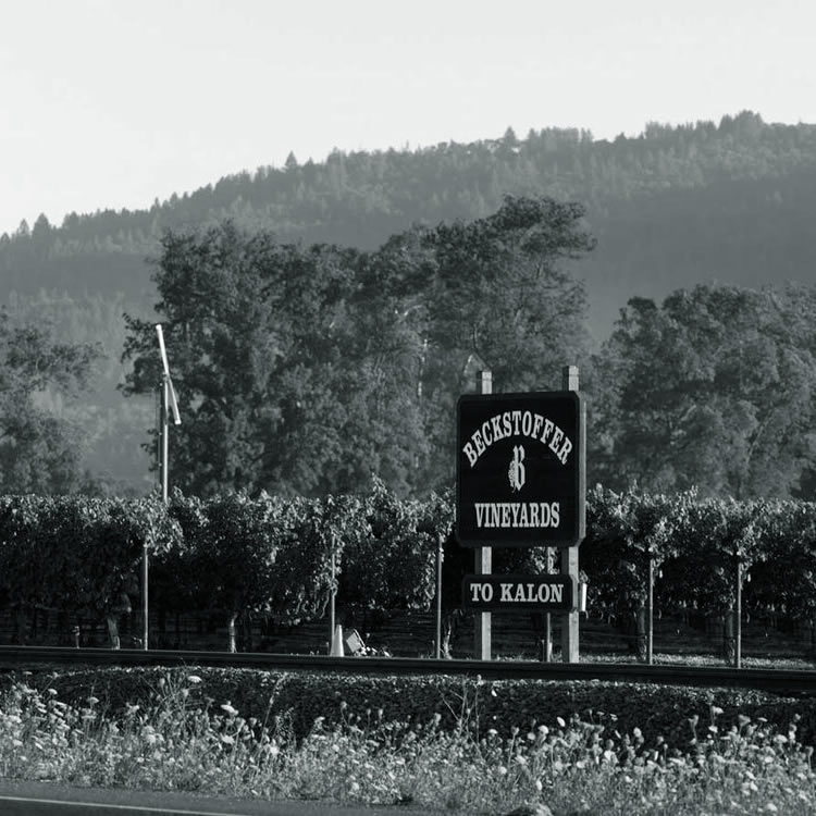 Beckstoffer To Kalon Vineyards sign