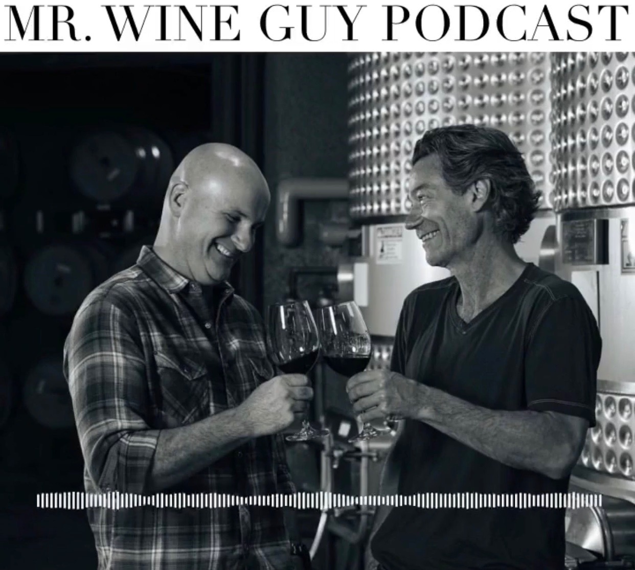 Jnani Matson and John Boich toasting for Mr. Wine Guy Podcast