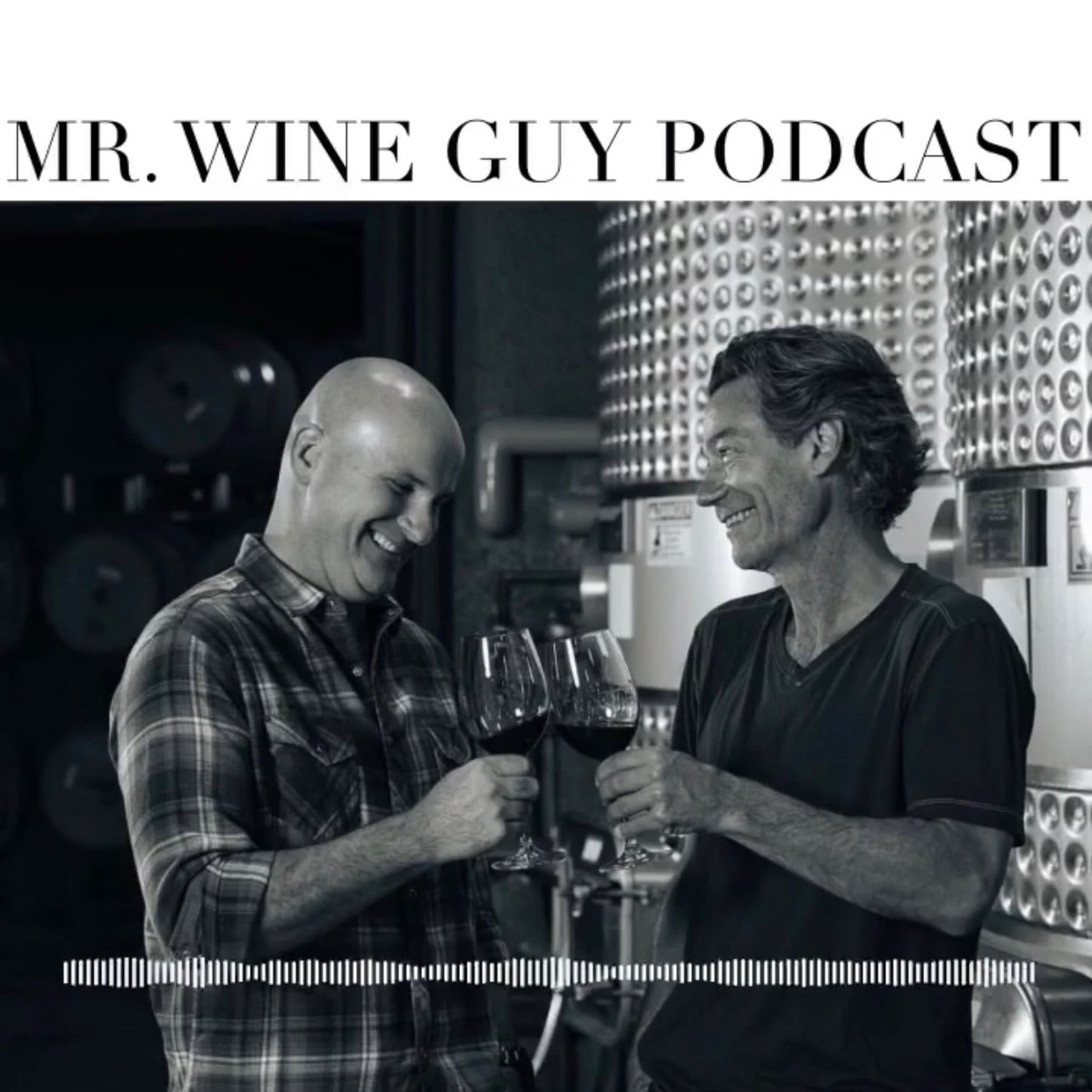 Jnani Matson and John Boich toasting for Mr. Wine Guy Podcast